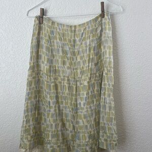 VTG Pastel Y2K Silk Green Blue Skirt - Small/6